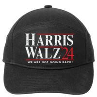 Harris Walz 2024 We Are Not Going Back 7-Panel Snapback Hat