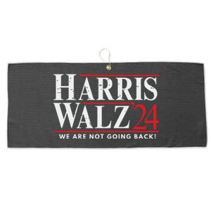 Harris Walz 2024 We Are Not Going Back Large Microfiber Waffle Golf Towel