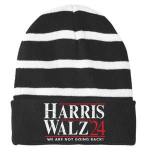 Harris Walz 2024 We Are Not Going Back Striped Beanie with Solid Band