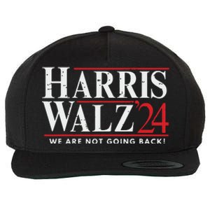 Harris Walz 2024 We Are Not Going Back Wool Snapback Cap