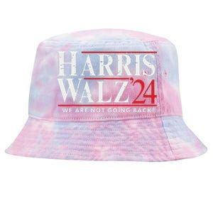 Harris Walz 2024 We Are Not Going Back Tie-Dyed Bucket Hat