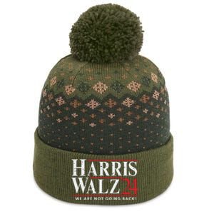 Harris Walz 2024 We Are Not Going Back The Baniff Cuffed Pom Beanie