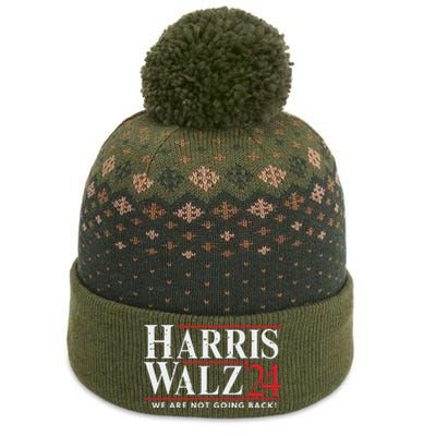 Harris Walz 2024 We Are Not Going Back The Baniff Cuffed Pom Beanie