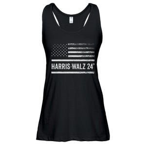 Harris Walz 2024 Election Kamala Tim Waltz American Flag Ladies Essential Flowy Tank