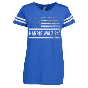 Harris Walz 2024 Election Kamala Tim Waltz American Flag Enza Ladies Jersey Football T-Shirt