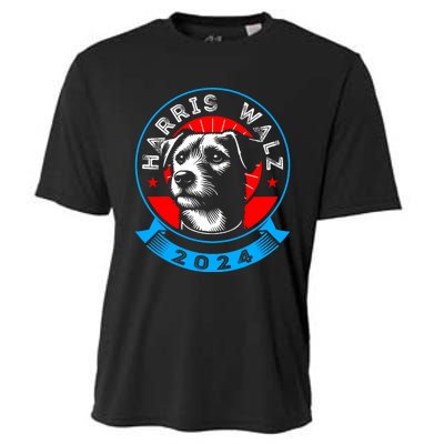 Harris Walz 2024 Funny Dog Election Kamala Harris Tim Walz Cooling Performance Crew T-Shirt