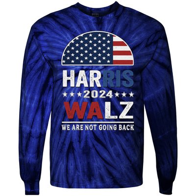 Harris Waltz 2024 Election Kamala Haris Tim Waltz 2024 Tie-Dye Long Sleeve Shirt