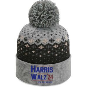 Harris Walz 2024 President American Flag Kamala Harris Waltz The Baniff Cuffed Pom Beanie