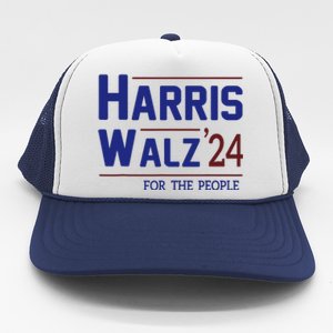 Harris Walz 2024 President American Flag Kamala Harris Waltz Trucker Hat