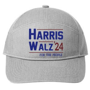 Harris Walz 2024 President American Flag Kamala Harris Waltz 7-Panel Snapback Hat