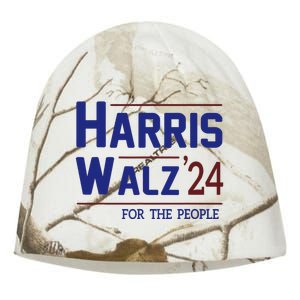 Harris Walz 2024 President American Flag Kamala Harris Waltz Kati - Camo Knit Beanie