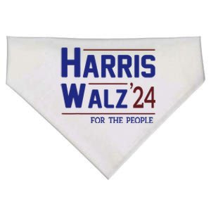 Harris Walz 2024 President American Flag Kamala Harris Waltz USA-Made Doggie Bandana