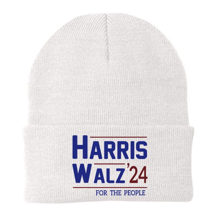 Harris Walz 2024 President American Flag Kamala Harris Waltz Knit Cap Winter Beanie