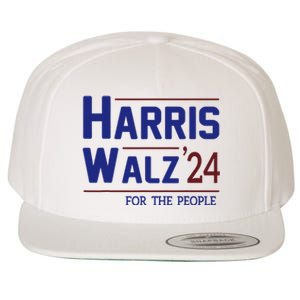 Harris Walz 2024 President American Flag Kamala Harris Waltz Wool Snapback Cap