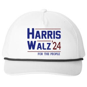 Harris Walz 2024 President American Flag Kamala Harris Waltz Snapback Five-Panel Rope Hat