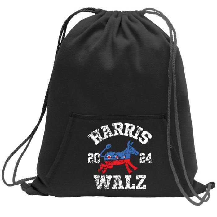 Harris Walz 2024 Election Kamala Harris Tim Waltz 2024 Sweatshirt Cinch Pack Bag