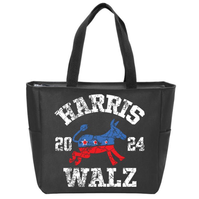 Harris Walz 2024 Election Kamala Harris Tim Waltz 2024 Zip Tote Bag