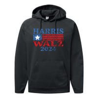 Harris Walz 2024 Election Kamala Harris Tim Waltz 2024 Performance Fleece Hoodie