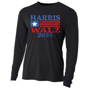 Harris Walz 2024 Election Kamala Harris Tim Waltz 2024 Cooling Performance Long Sleeve Crew