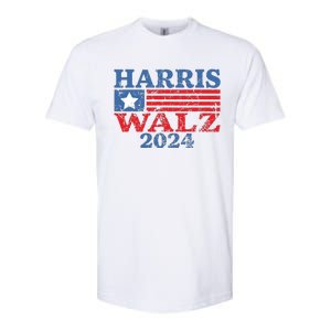 Harris Walz 2024 Election Kamala Harris Tim Waltz 2024 Softstyle CVC T-Shirt