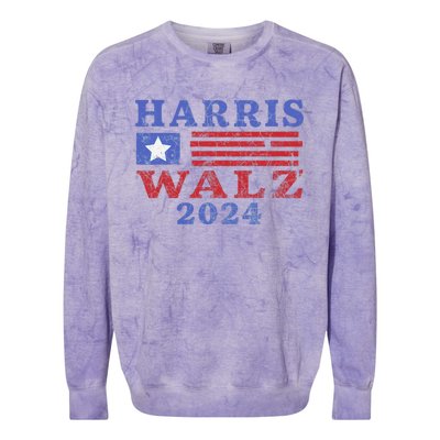 Harris Waltz 2024 Election Kamala Harris Tim Waltz 2024 Colorblast Crewneck Sweatshirt