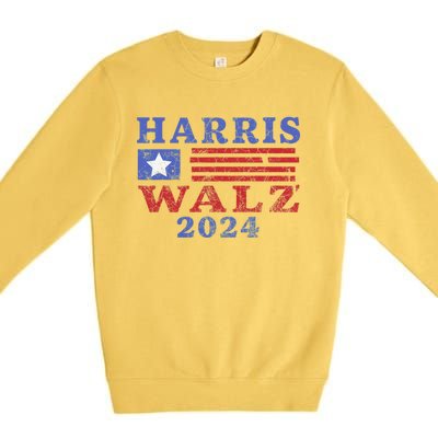 Harris Waltz 2024 Election Kamala Harris Tim Waltz 2024 Premium Crewneck Sweatshirt