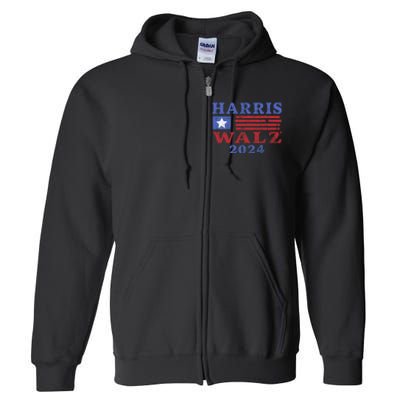 Harris Waltz 2024 Election Kamala Harris Tim Waltz 2024 Full Zip Hoodie