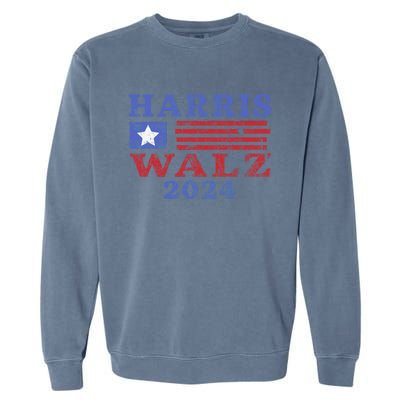 Harris Waltz 2024 Election Kamala Harris Tim Waltz 2024 Garment-Dyed Sweatshirt