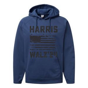 Harris Waltz 2024 Election Kamala Harris Tim Waltz 2024 Performance Fleece Hoodie