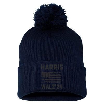 Harris Waltz 2024 Election Kamala Harris Tim Waltz 2024 Pom Pom 12in Knit Beanie