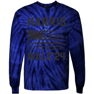 Harris Waltz 2024 Election Kamala Harris Tim Waltz 2024 Tie-Dye Long Sleeve Shirt