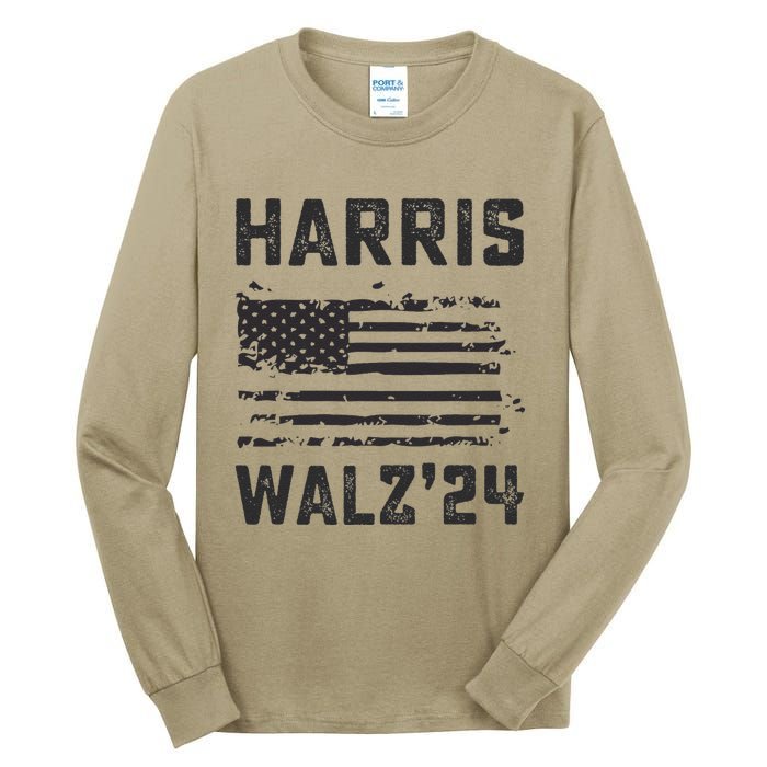 Harris Waltz 2024 Election Kamala Harris Tim Waltz 2024 Tall Long Sleeve T-Shirt