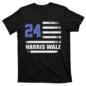 Harris Waltz 2024 Kamala Harris 2024 Tim Waltz 2024 Usa Flag T-Shirt