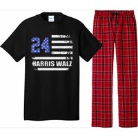 Harris Waltz 2024 Kamala Harris 2024 Tim Waltz 2024 Usa Flag Pajama Set