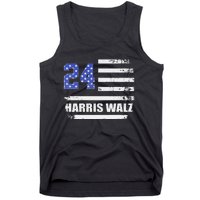 Harris Waltz 2024 Kamala Harris 2024 Tim Waltz 2024 Usa Flag Tank Top