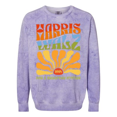 Harris Walz 2024 For A Brighter Future Kamala Harris 2024 Colorblast Crewneck Sweatshirt