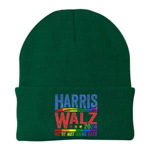 Harris Walz 2024 WeRe Not Going Back Lgbt Vote Knit Cap Winter Beanie