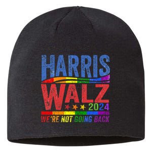 Harris Walz 2024 WeRe Not Going Back Lgbt Vote Sustainable Beanie