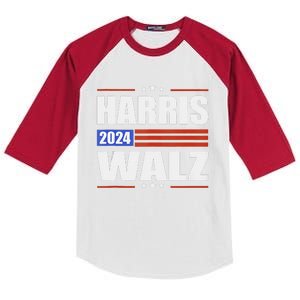 Harris Waltz 2024  Kamala Harris Tim Waltz 2024 Kids Colorblock Raglan Jersey