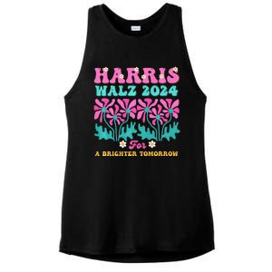 Harris Waltz 2024 For A Brighter Tomorrow Boho Aesthetic Joy Premium Ladies PosiCharge Tri-Blend Wicking Tank