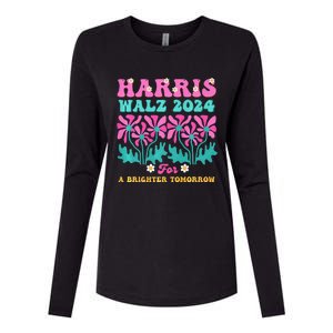 Harris Waltz 2024 For A Brighter Tomorrow Boho Aesthetic Joy Premium Womens Cotton Relaxed Long Sleeve T-Shirt