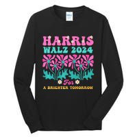 Harris Waltz 2024 For A Brighter Tomorrow Boho Aesthetic Joy Premium Tall Long Sleeve T-Shirt