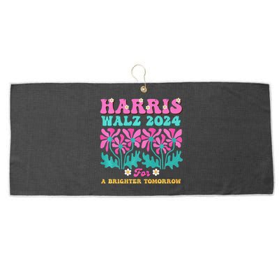 Harris Waltz 2024 For A Brighter Tomorrow Boho Aesthetic Joy Premium Large Microfiber Waffle Golf Towel