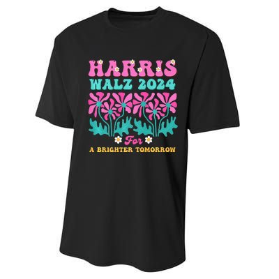 Harris Waltz 2024 For A Brighter Tomorrow Boho Aesthetic Joy Premium Performance Sprint T-Shirt