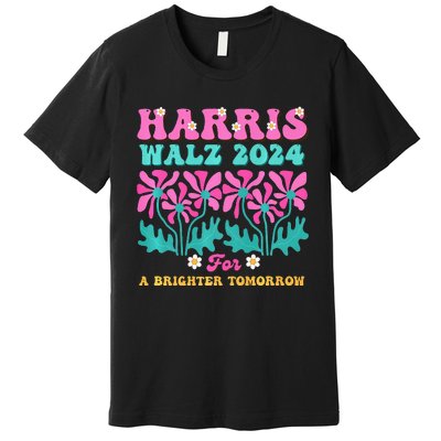 Harris Waltz 2024 For A Brighter Tomorrow Boho Aesthetic Joy Premium Premium T-Shirt