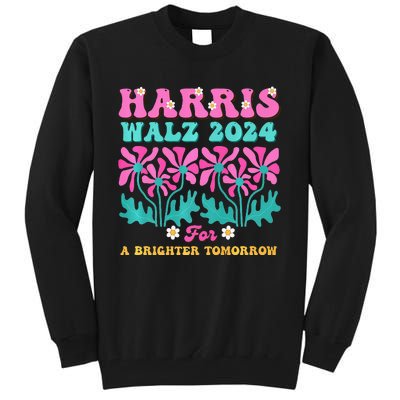 Harris Waltz 2024 For A Brighter Tomorrow Boho Aesthetic Joy Premium Tall Sweatshirt