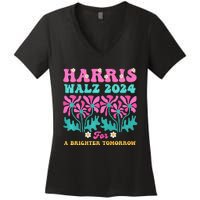 Harris Waltz 2024 For A Brighter Tomorrow Boho Aesthetic Joy Premium Women's V-Neck T-Shirt