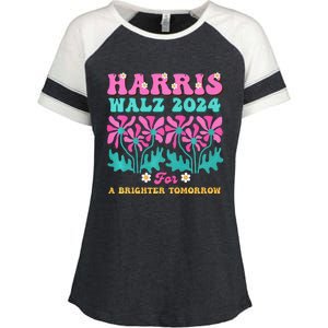 Harris Waltz 2024 For A Brighter Tomorrow Boho Aesthetic Joy Premium Enza Ladies Jersey Colorblock Tee