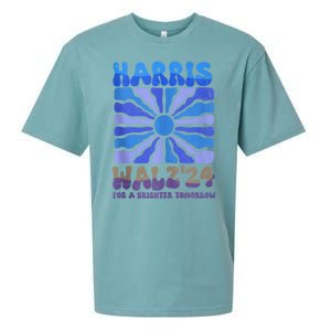 Harris Walz 2024 Election Harris Walz24 For A Brighter Tomorrow Sueded Cloud Jersey T-Shirt