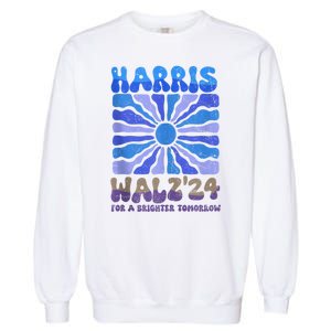 Harris Walz 2024 Election Harris Walz24 For A Brighter Tomorrow Garment-Dyed Sweatshirt